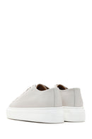 Men's White Thick Sole Lace Up Leather Sneaker | Derimod