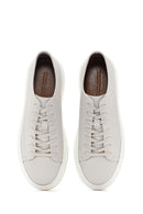 Men's White Thick Sole Lace Up Leather Sneaker | Derimod