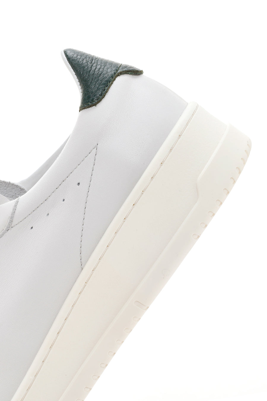 Men's White Thick Sole Lace Up Leather Sneaker
