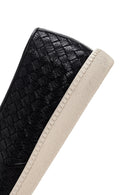 Men's Black Knit Leather Casual Loafer | Derimod