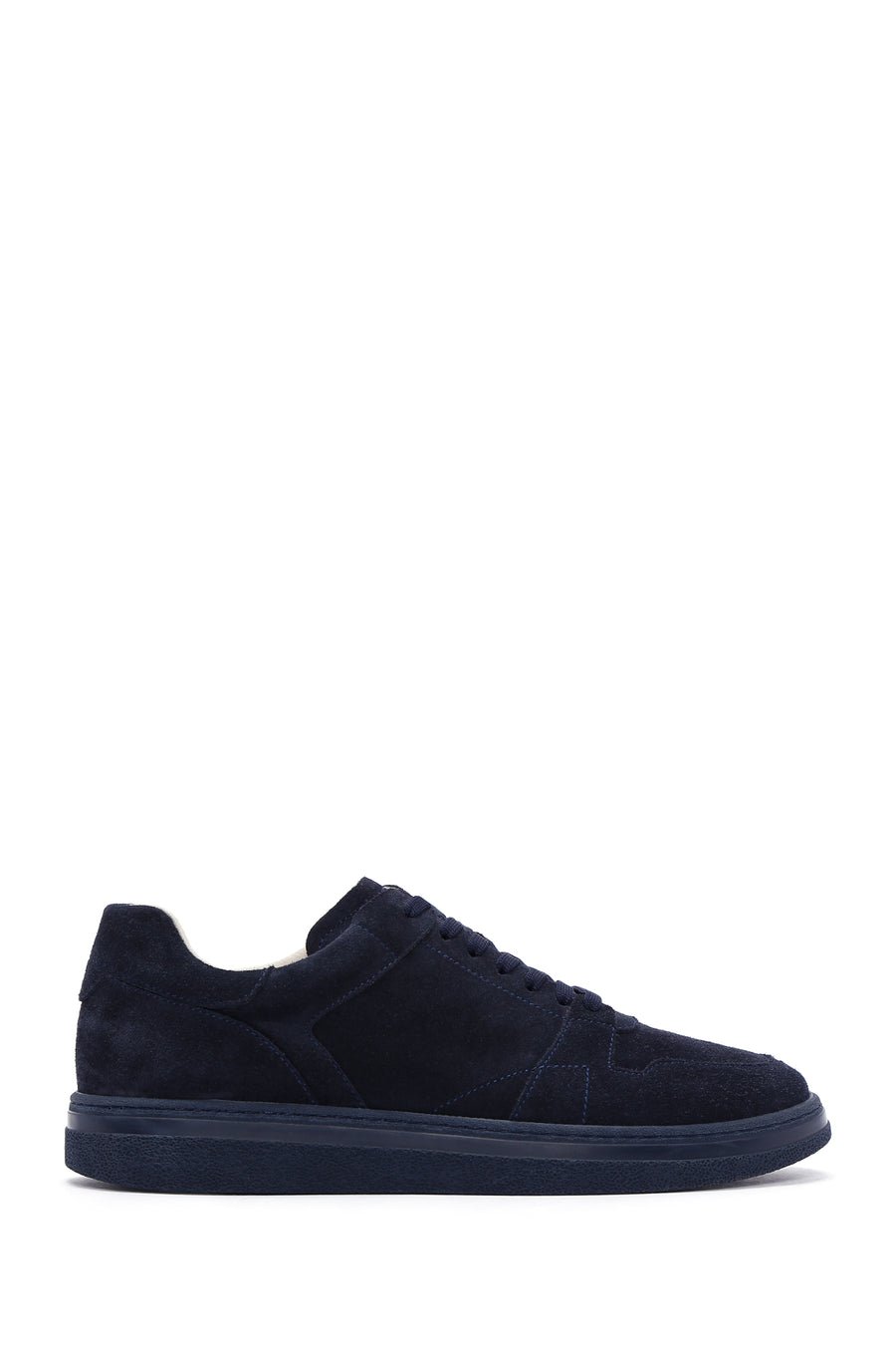 Men's Navy Blue Lace-up Suede Leather Sneaker 24SFD615410 | Derimod