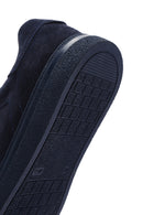 Men's Navy Blue Lace-up Suede Leather Sneaker | Derimod