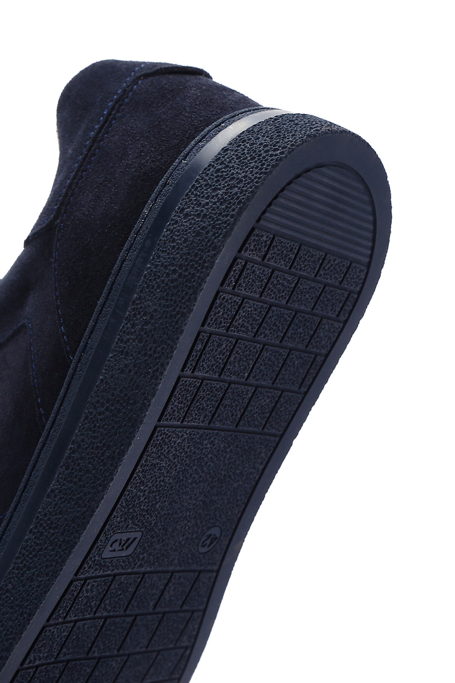 Men's Navy Blue Lace-up Suede Leather Sneaker