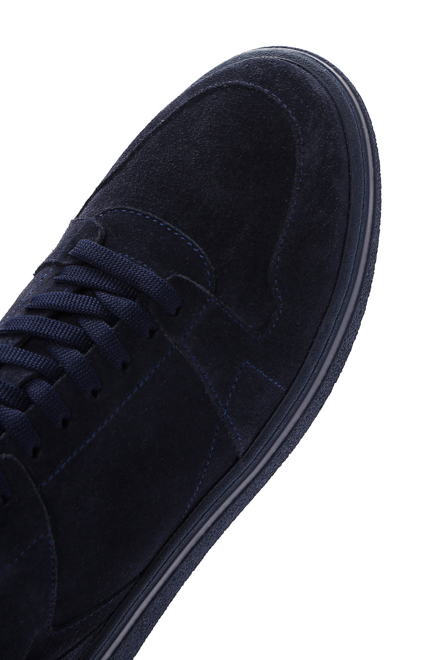 Men's Navy Blue Lace-up Suede Leather Sneaker