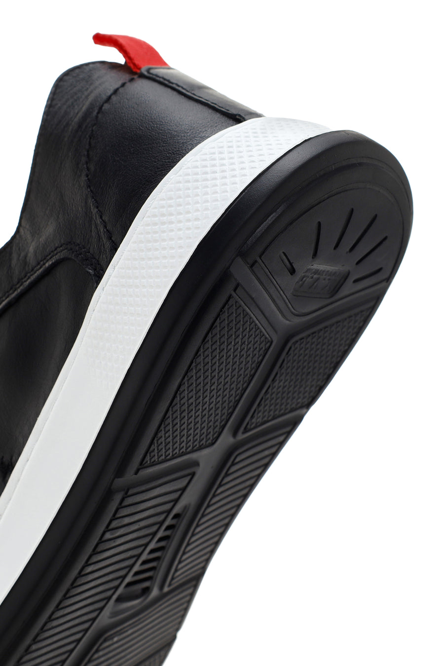 Erkek Siyah Bağcıklı Deri Sneaker