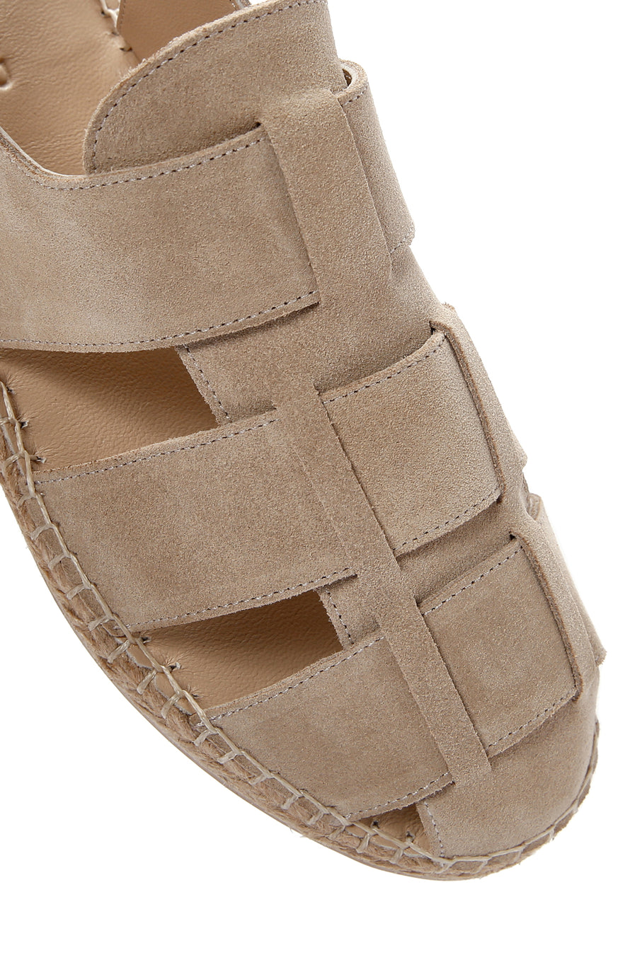 Men's Beige Suede Leather Sandals