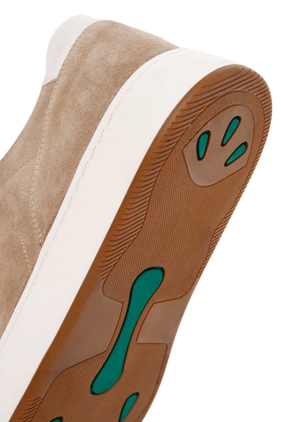 Erkek Bej Bağcıklı Süet Deri Sneaker