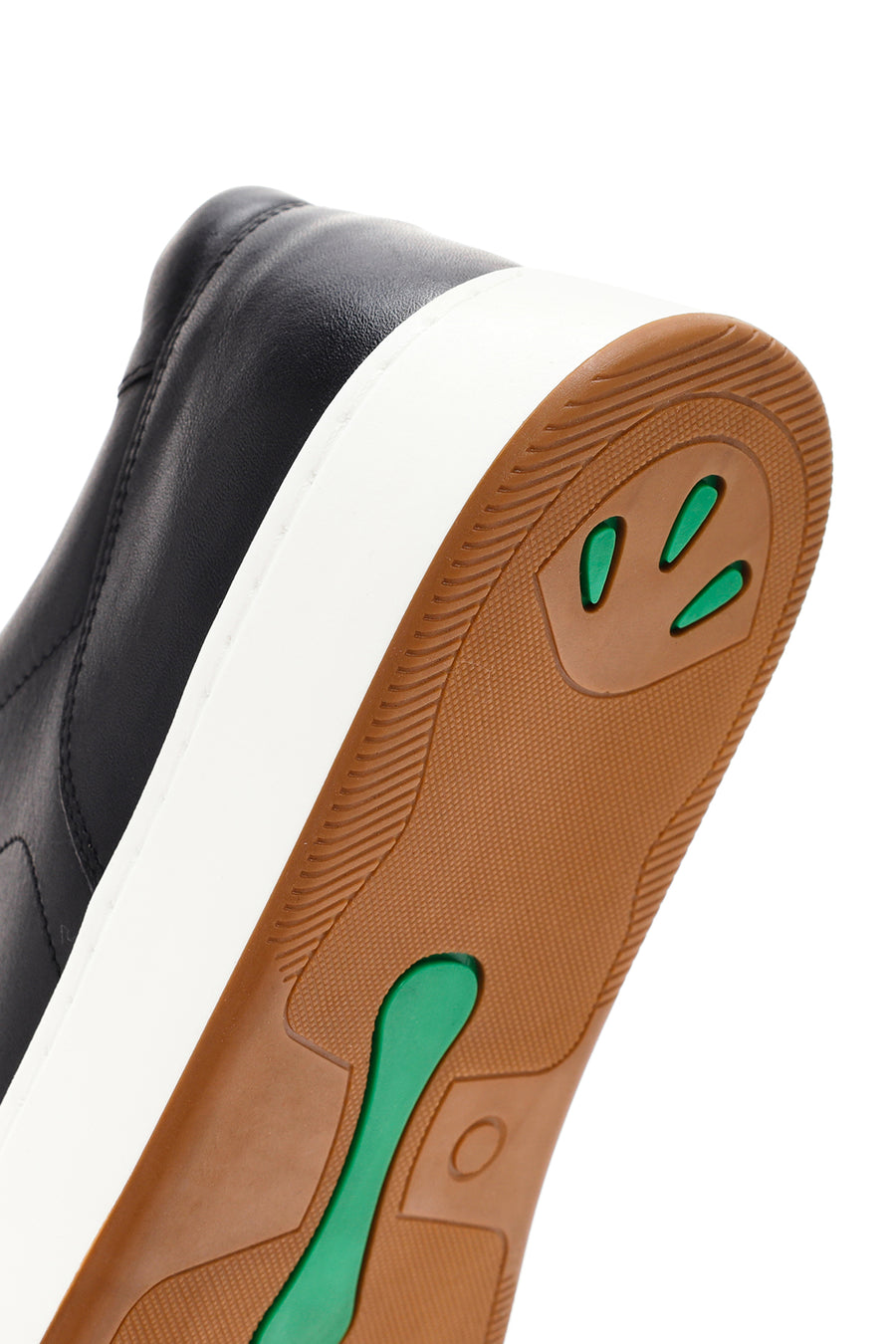 Erkek Siyah Bağcıklı Deri Sneaker