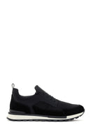 Erkek Siyah Bağcıklı Deri Sneaker | Derimod