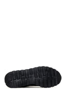 Erkek Siyah Bağcıklı Deri Sneaker | Derimod