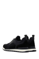 Erkek Siyah Bağcıklı Deri Sneaker | Derimod