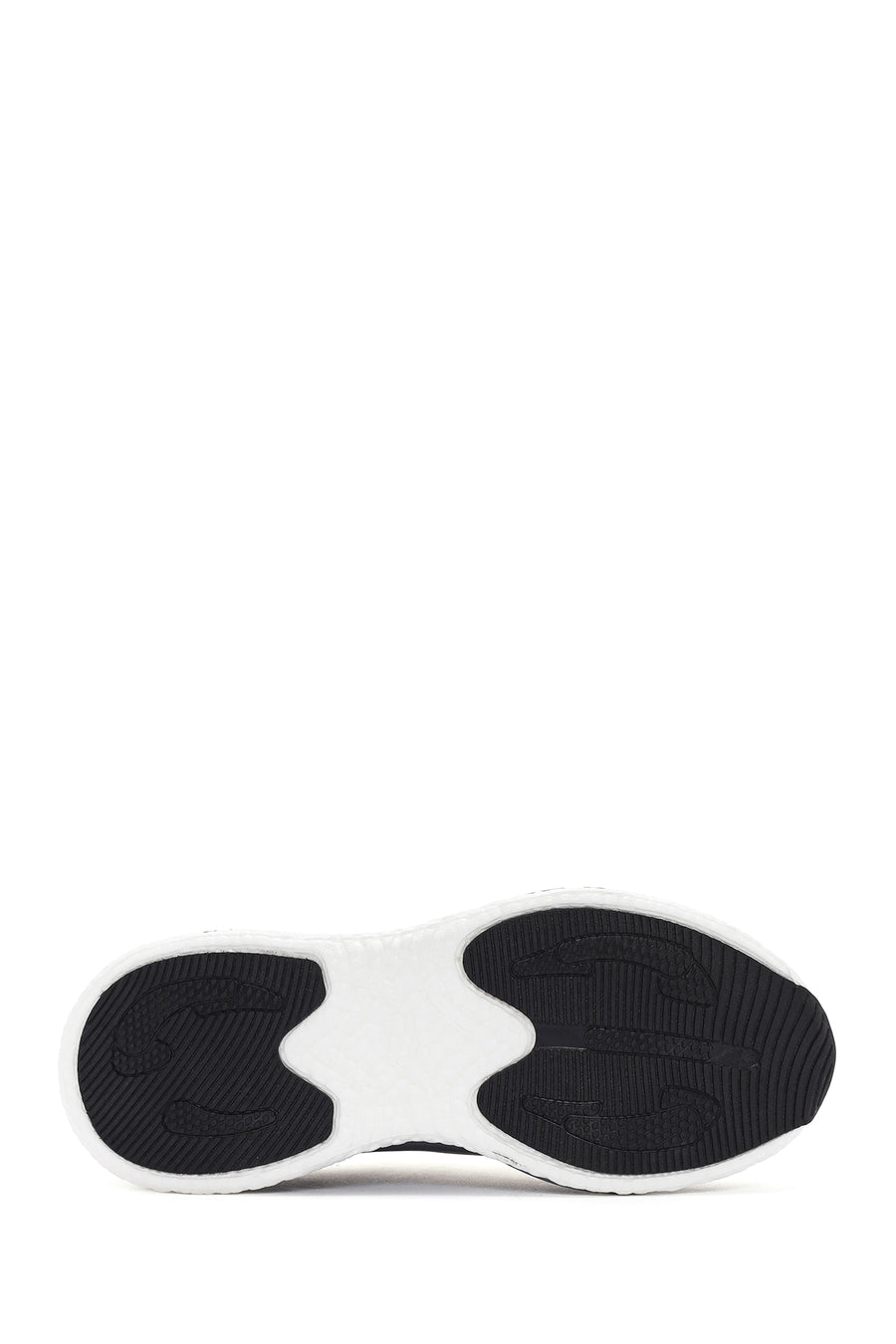 Erkek Siyah Kalın Tabanlı Bağcıklı Deri Sneaker
