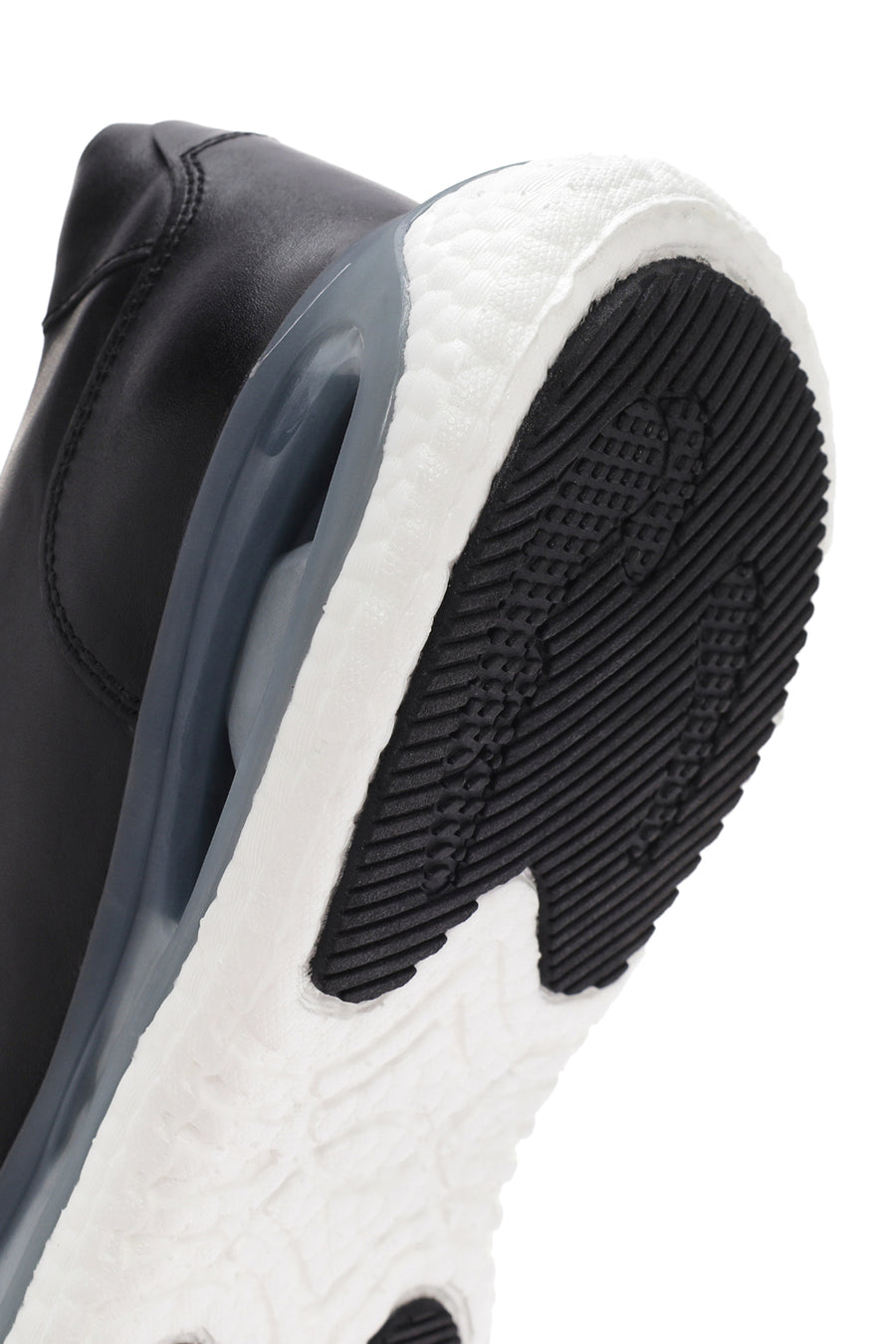 Erkek Siyah Kalın Tabanlı Bağcıklı Deri Sneaker