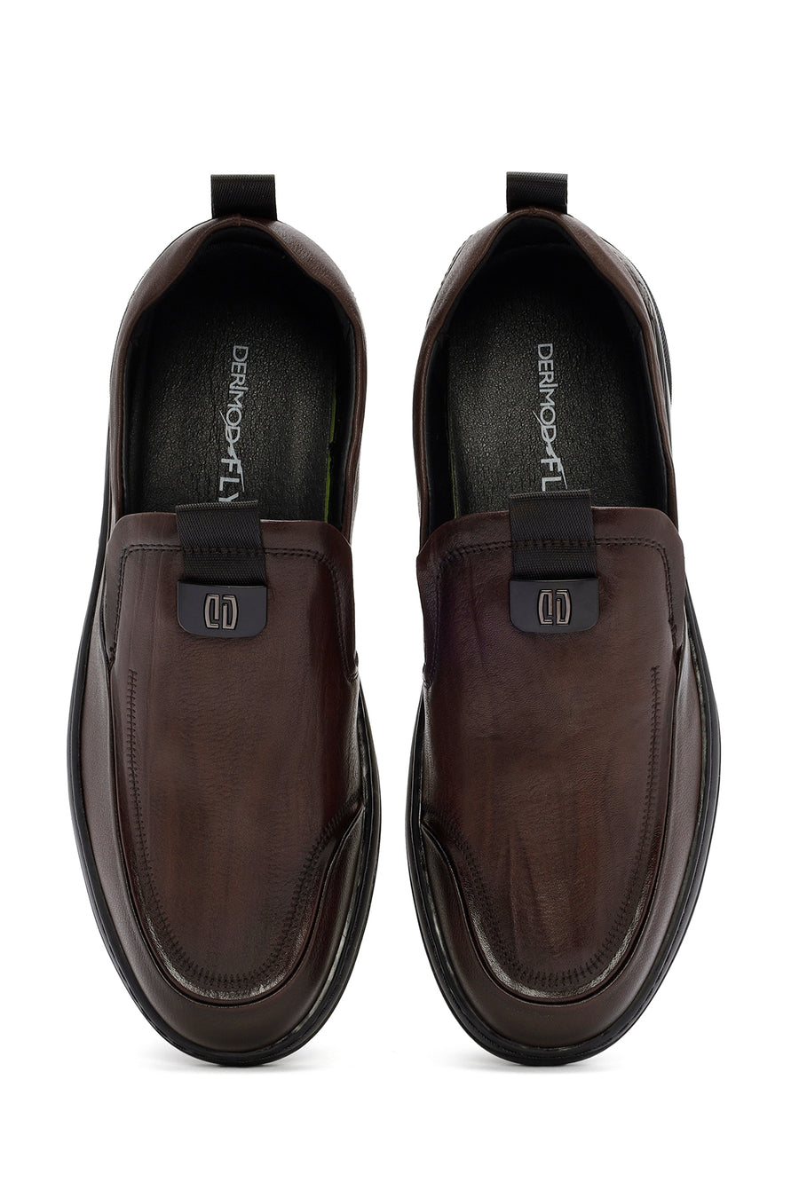 Derimod Fly Erkek Kahverengi Deri Casual Loafer