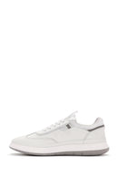 Erkek Beyaz Bağcıklı Deri Sneaker | Derimod