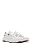 Erkek Beyaz Bağcıklı Deri Sneaker | Derimod