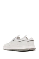 Erkek Beyaz Bağcıklı Deri Sneaker | Derimod