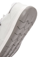 Erkek Beyaz Bağcıklı Deri Sneaker | Derimod