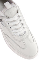 Erkek Beyaz Bağcıklı Deri Sneaker | Derimod