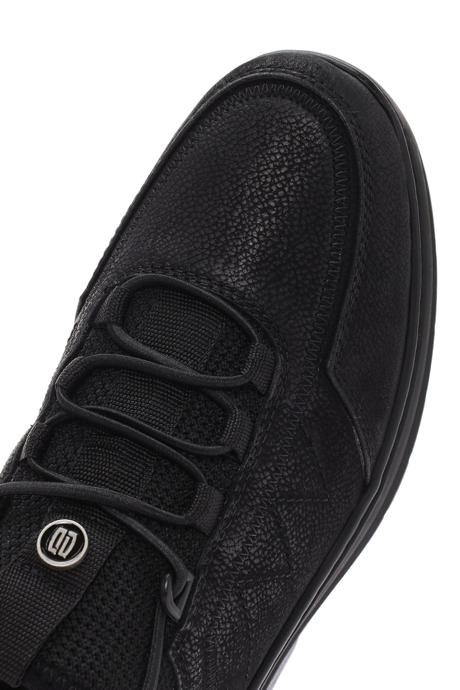 Erkek Siyah Bağcıklı Nubuk Deri Casual Sneaker