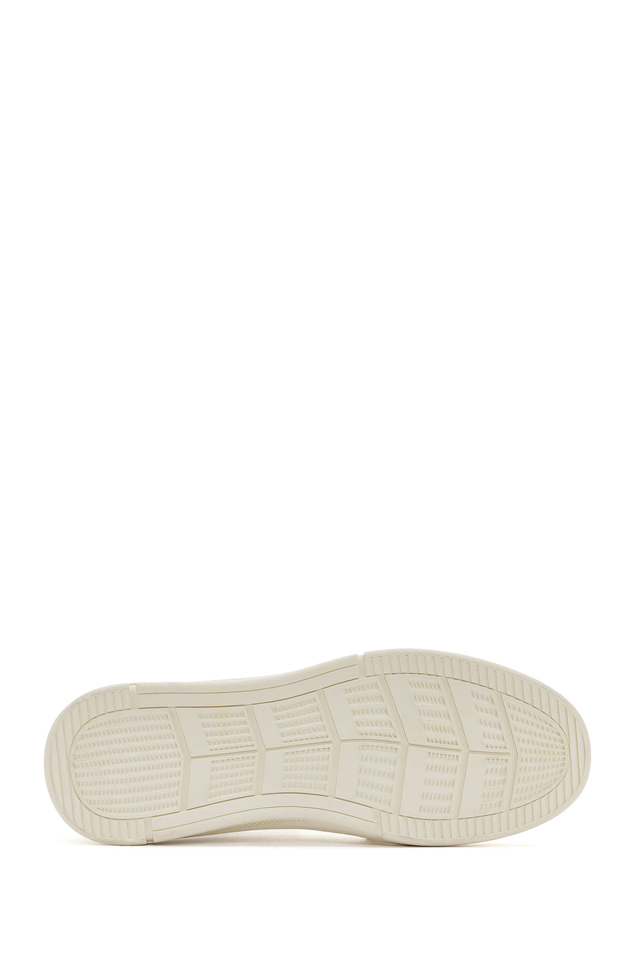 Erkek Beyaz Bağcıklı Deri Sneaker