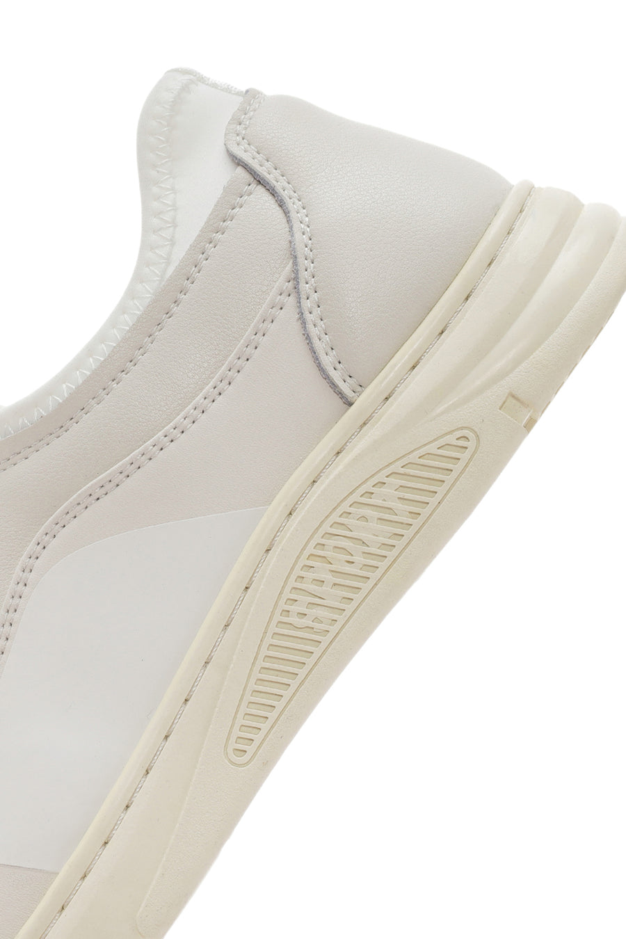 Erkek Beyaz Bağcıklı Deri Sneaker