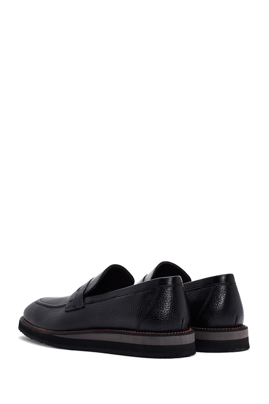 Erkek Siyah Deri Casual Loafer