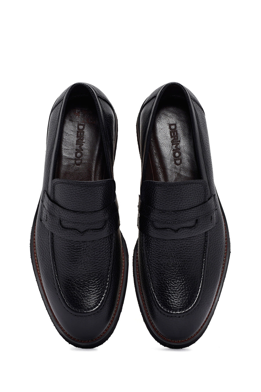 Erkek Siyah Deri Casual Loafer