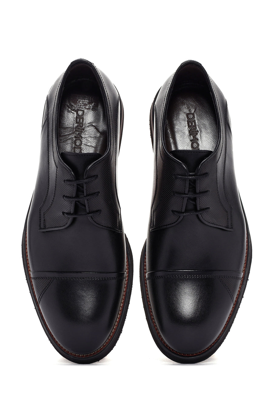 Men's Black Lace-up Leather Casual Shoes