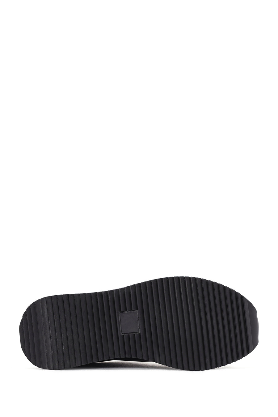 Erkek Siyah Bağcıklı Deri Sneaker