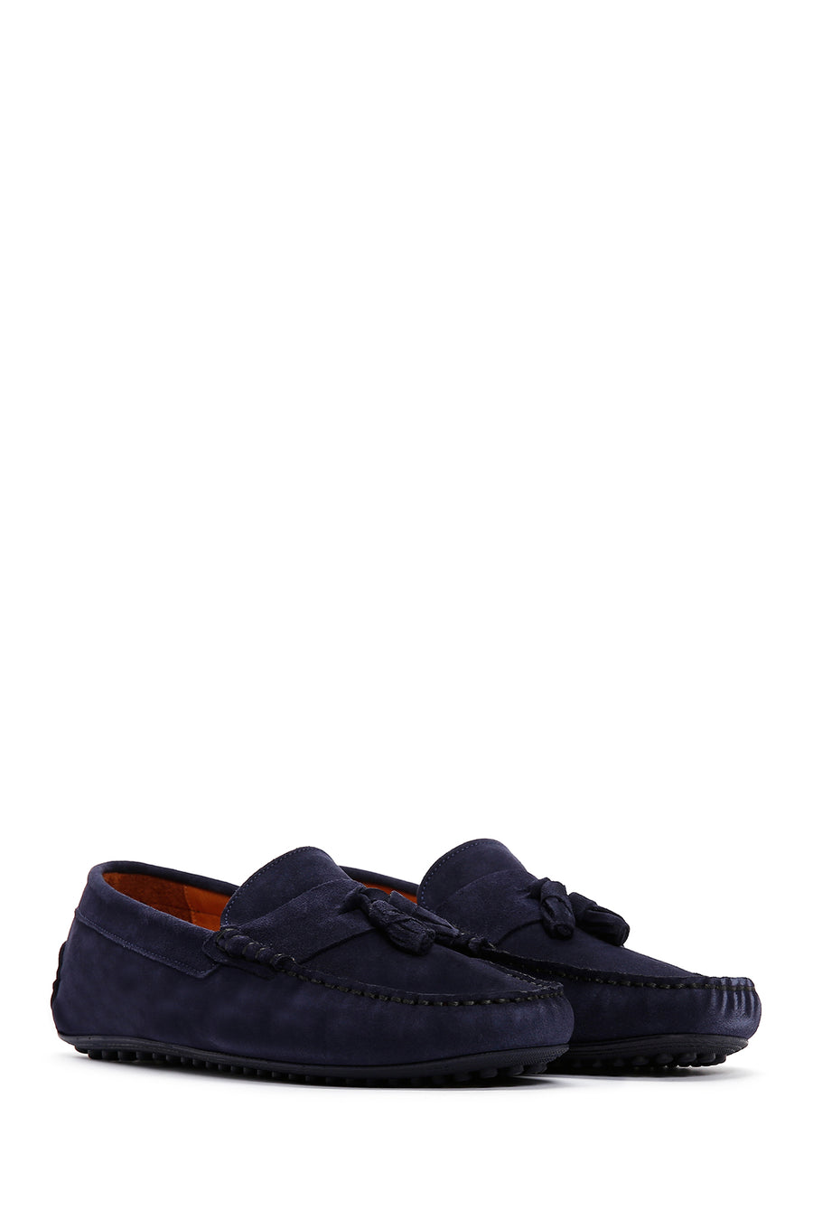Men's Navy Blue Suede Leather Loafer