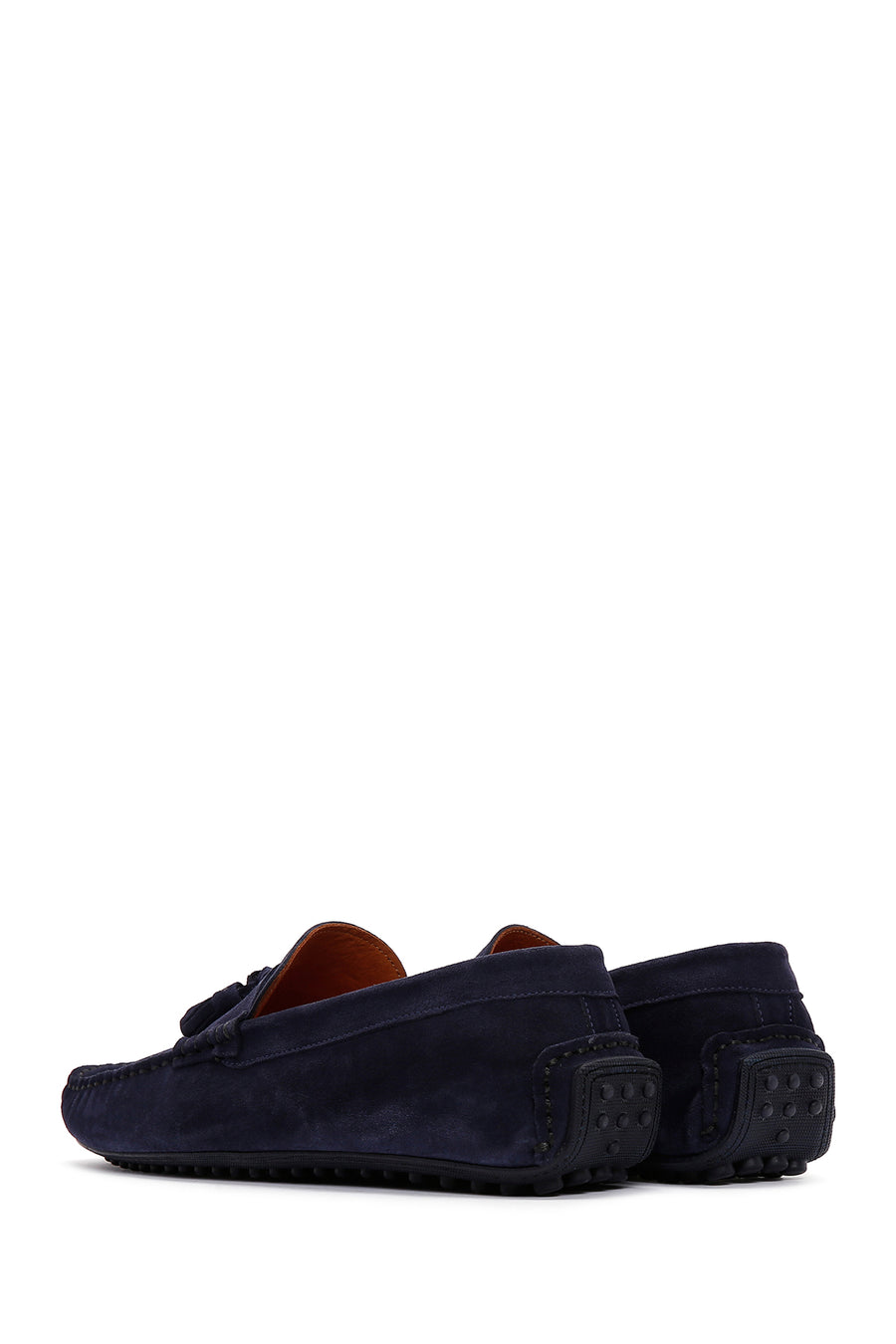 Men's Navy Blue Suede Leather Loafer