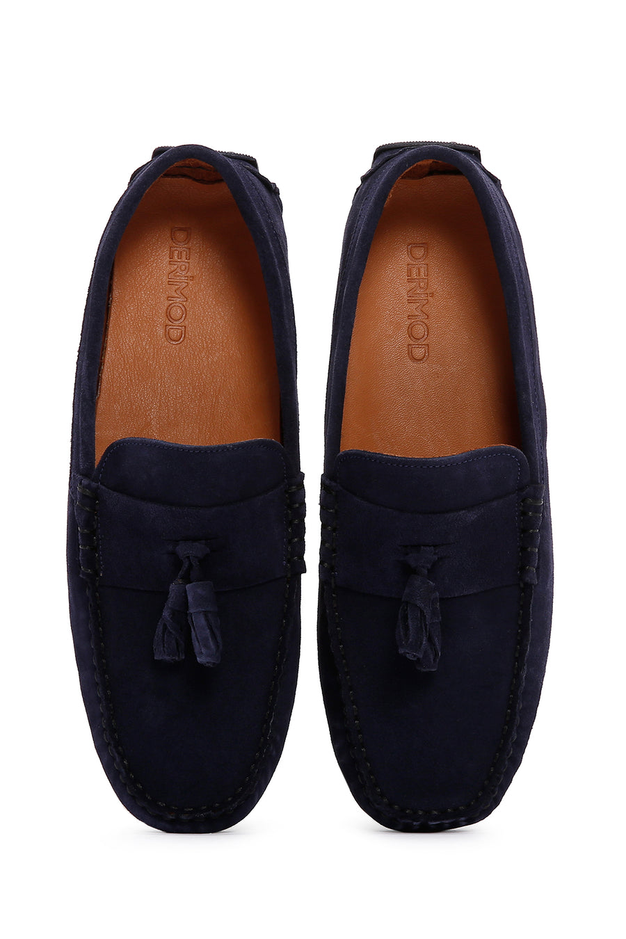Men's Navy Blue Suede Leather Loafer