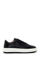 Men's Black Thick Sole Lace Up Suede Leather Sneaker | Derimod
