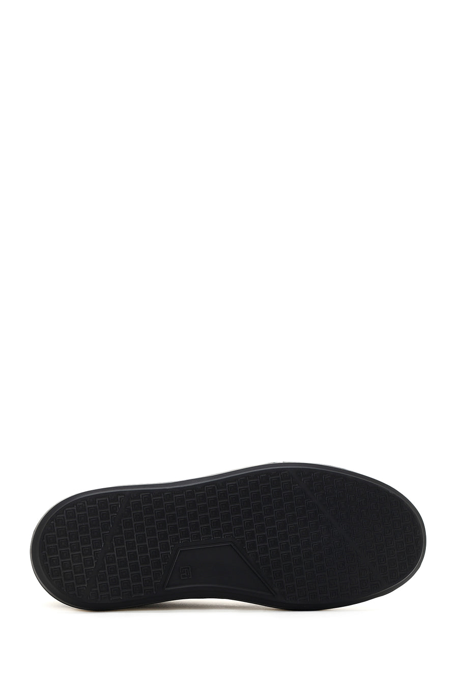 Men's Black Thick Sole Lace Up Suede Leather Sneaker