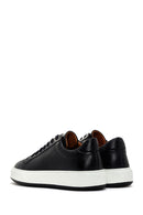 Men's Black Thick Sole Lace Up Suede Leather Sneaker | Derimod