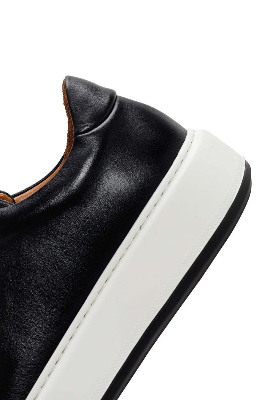 Men's Black Thick Sole Lace Up Suede Leather Sneaker