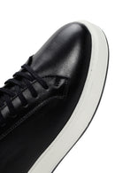 Men's Black Thick Sole Lace Up Suede Leather Sneaker | Derimod