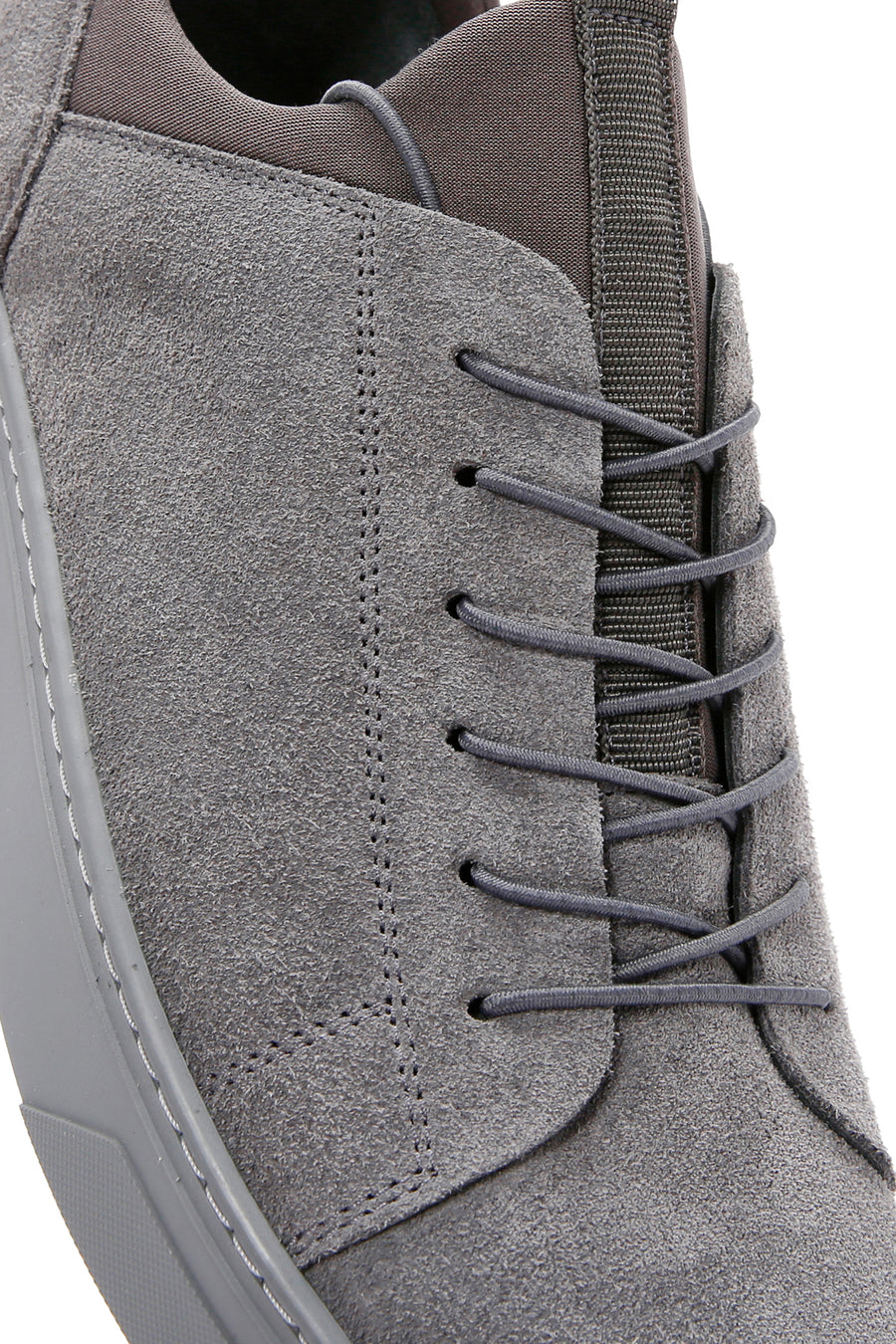 Derimod Fly Erkek Gri Bağcıklı Süet Deri Sneaker
