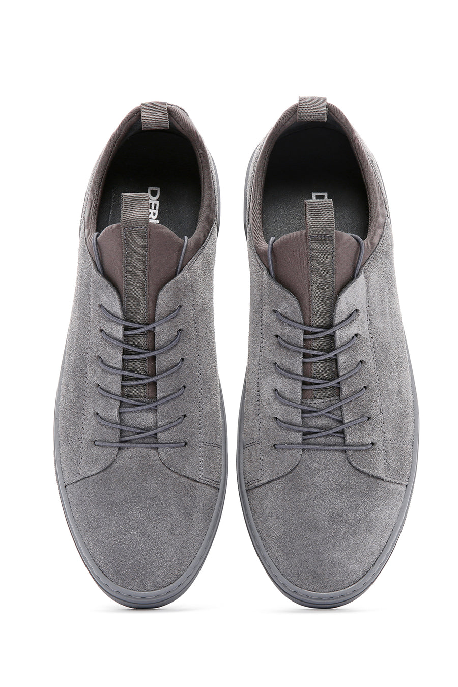 Derimod Fly Erkek Gri Bağcıklı Süet Deri Sneaker