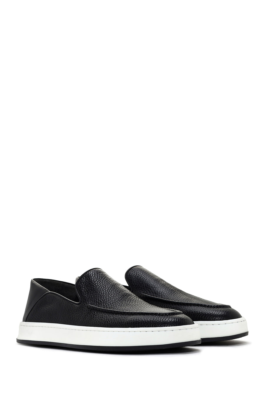 Men's Black Leather Casual Loafer