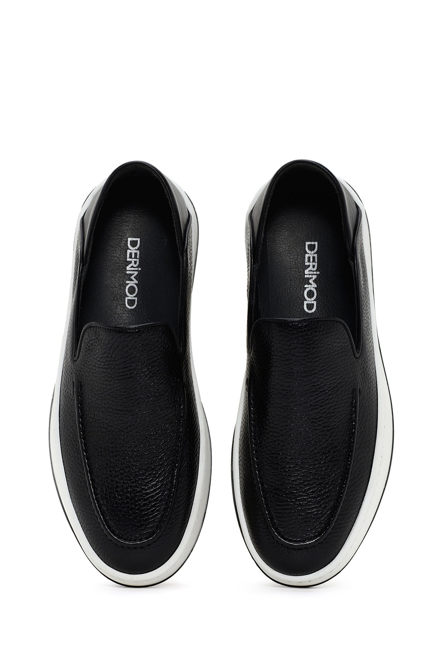 Men's Black Leather Casual Loafer