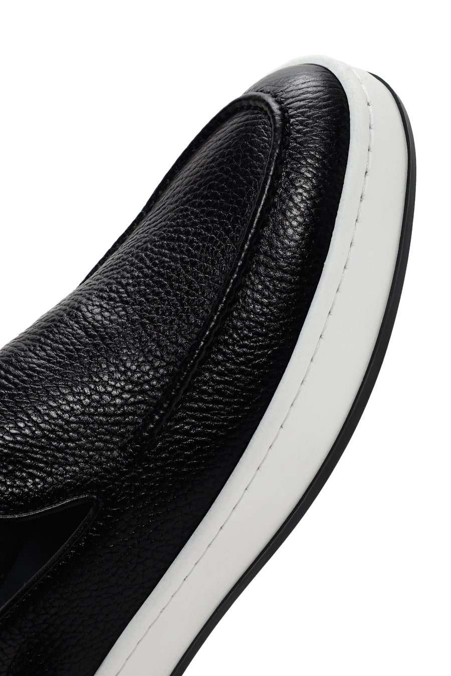 Men's Black Leather Casual Loafer