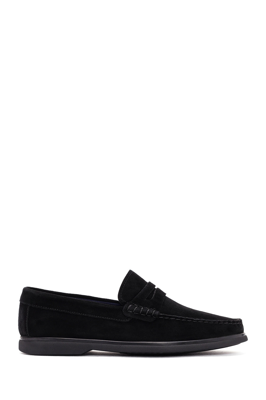 Derimod Fly Erkek Siyah Süet Deri Casual Loafer 24SFD631810 | Derimod