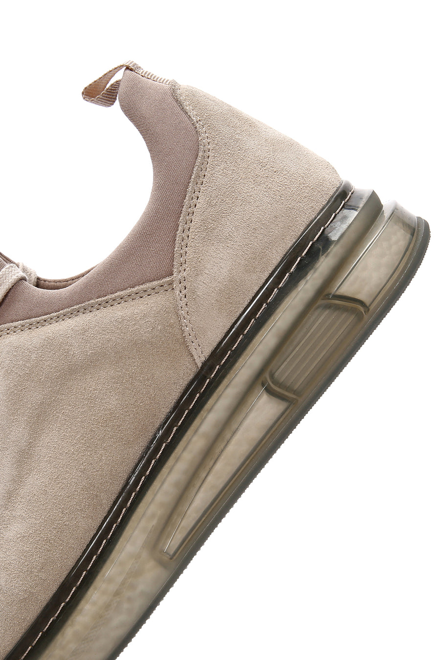 Erkek Bej Bağcıklı Süet Deri Sneaker