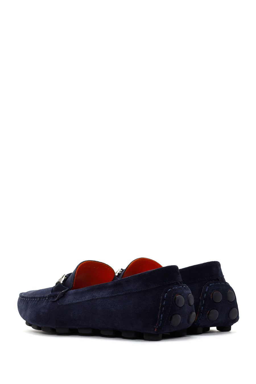Erkek Lacivert Süet Deri Loafer