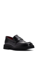 Erkek Siyah Deri Klasik Loafer | Derimod