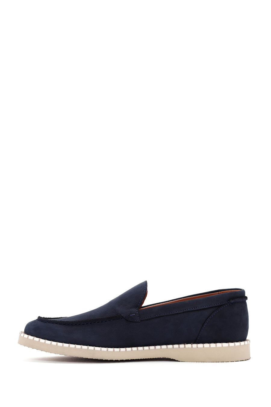 Erkek Lacivert Nubuk Deri Casual Loafer