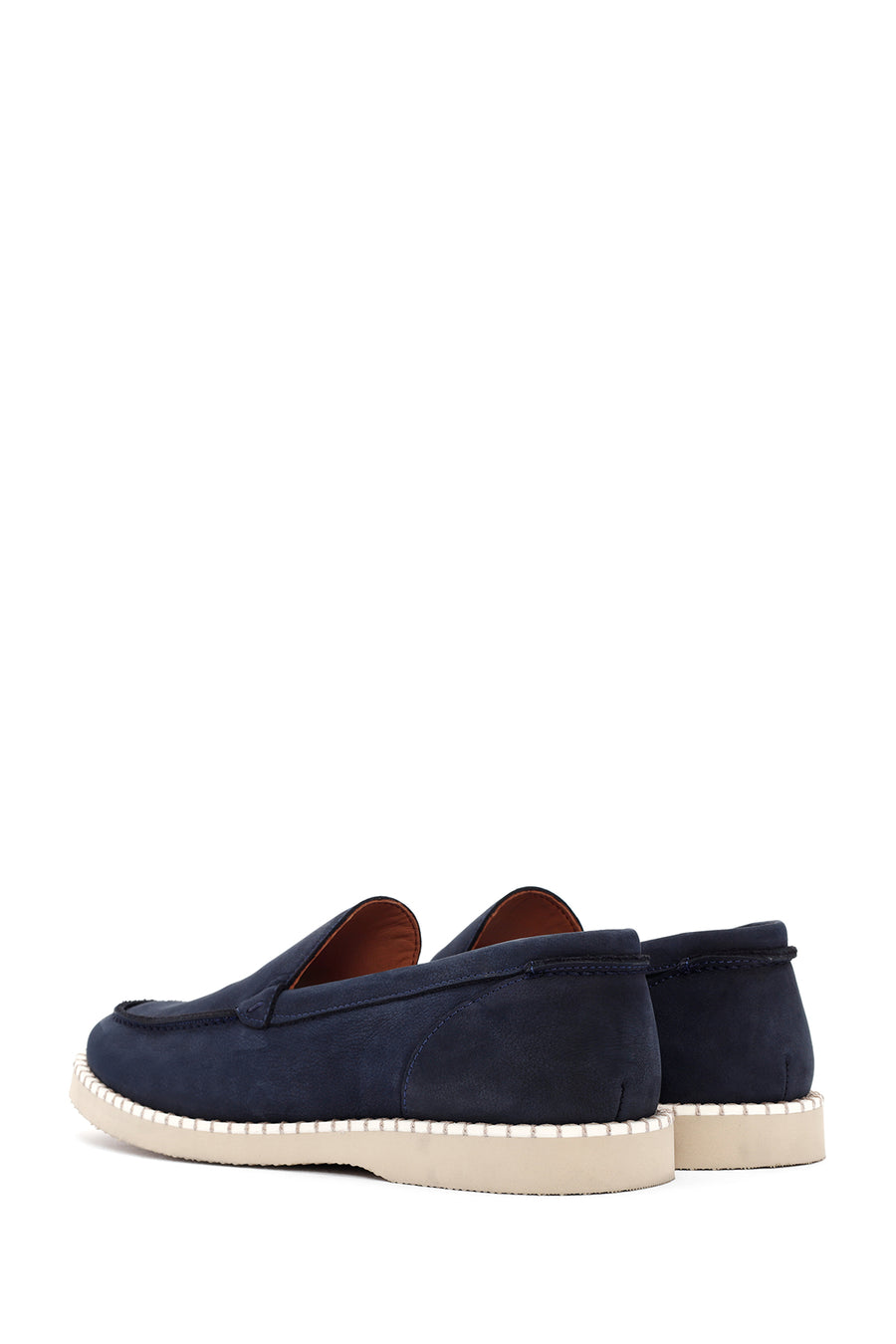 Erkek Lacivert Nubuk Deri Casual Loafer