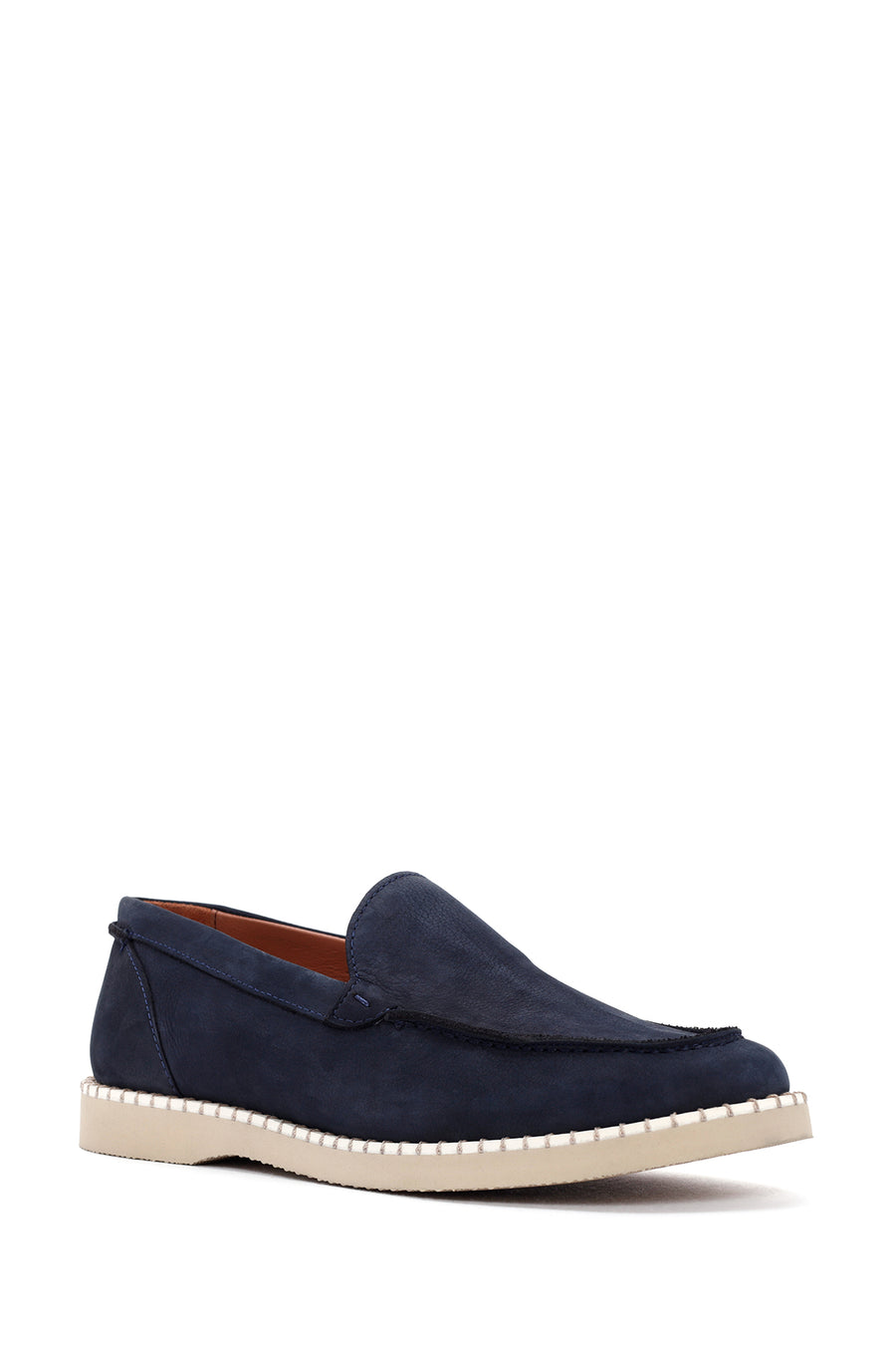 Erkek Lacivert Nubuk Deri Casual Loafer